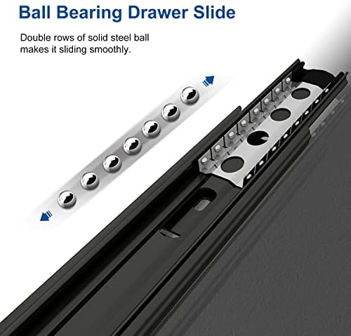 vadania #a45 16" chrome drawer slide, 3 folds showing dimensions