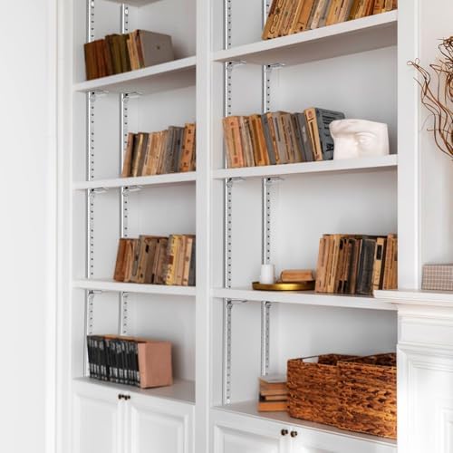 vevor shelf pilaster, 72.7-inch 20 pack, adjustable shelf, front angle view
