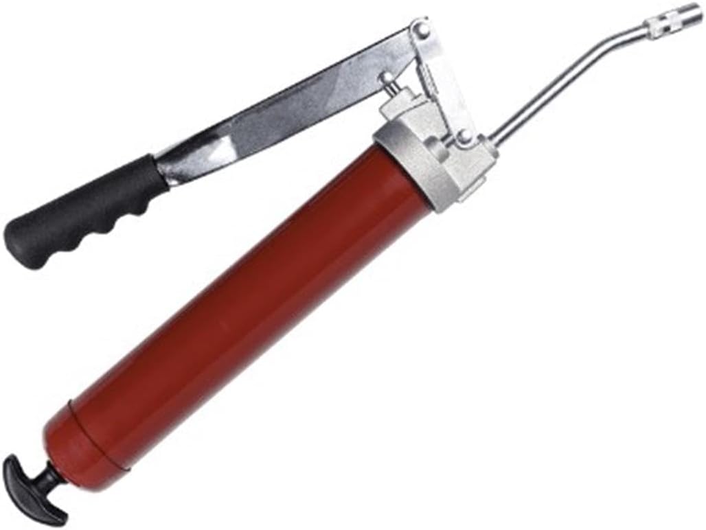 Alemite 500-E Lever Action Grease Gun, Professional Series, 18" Flexible Hose, 16 oz or 24 oz Capacity, up to 10,000 psi Pressure, Rugged Aluminum Head, Vinyl Grip, 3 Way Loading, Bleeder Valve