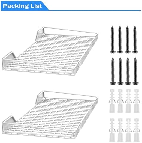 torack 2-pack wall mounted storage shelves, 23.5" x, front angle view
