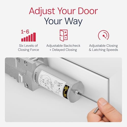 lawrence extra heavy duty door closer commercial grade, close-up detail