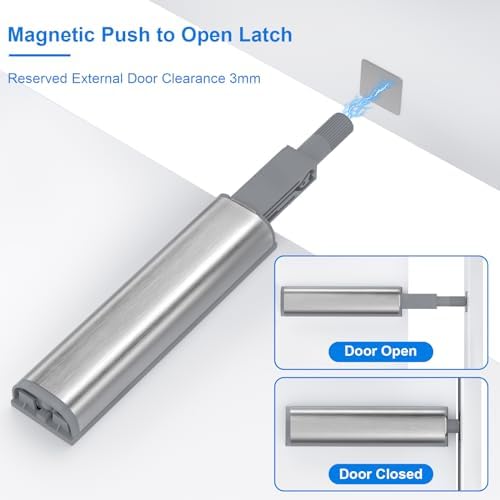 jiayi cabinet latch magnetic push catch 20 pack, close-up detail