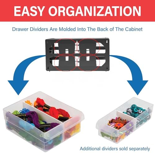 akro-mils 26-drawer plastic storage cabinet, 20"w x 6"d showing dimensions