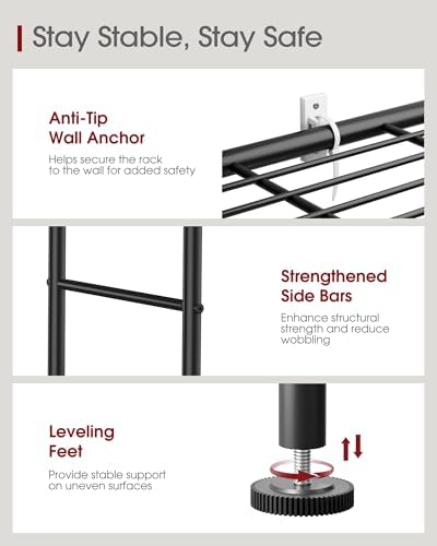 sakugi storage shelves - 5 tier shelf organizer, package contents