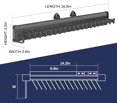 sliding tie rack hanger for closet, 20 tie, package contents