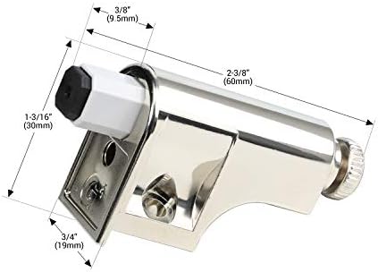 rok hardware soft close damper for cabinet doors/compact/softclose, front angle view
