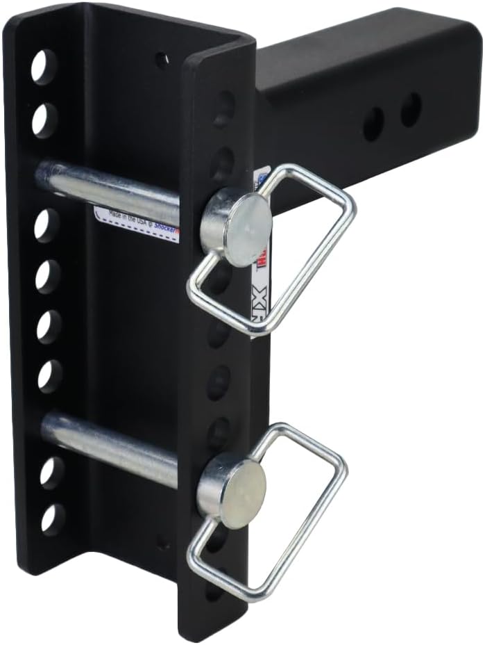 Shocker XR Combo Ball Hitch with Sway Bar Tabs, Fits 2-1/2" Hitch 10 Hole Chrome 2 & 2-5/16" Balls