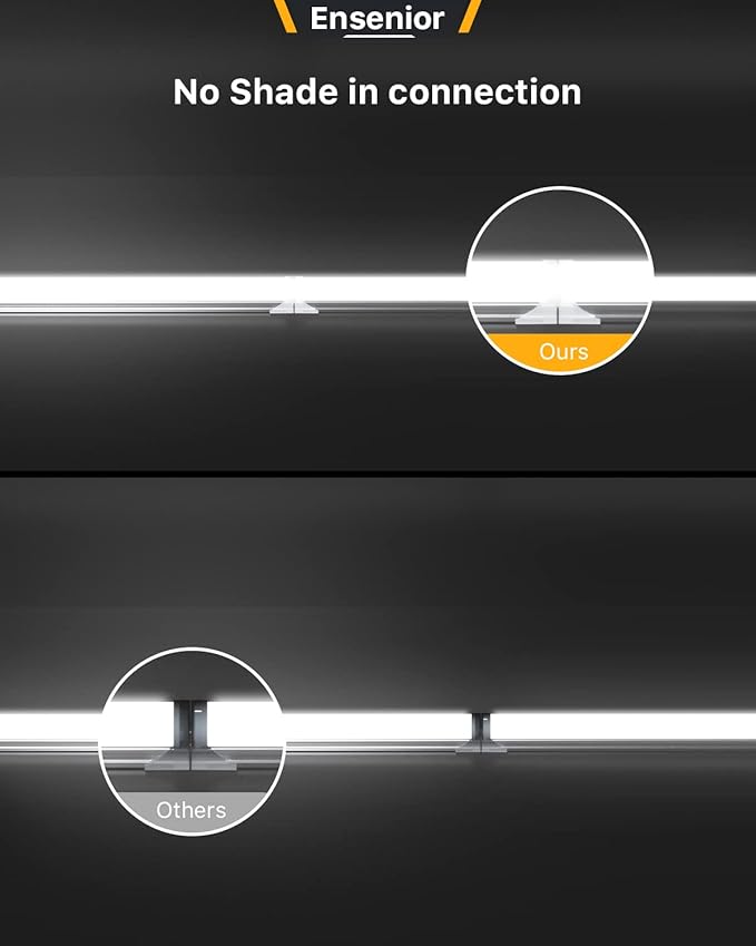 Ensenior 6 Pack 8 FT Led Shop Lights, 5000K Daylight, 10000LM Super Bright - Image 3