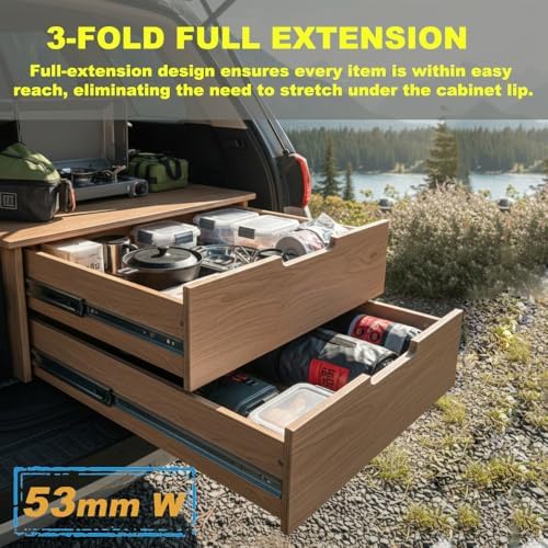 heavy duty 40" drawer slides, full extension ball, package contents
