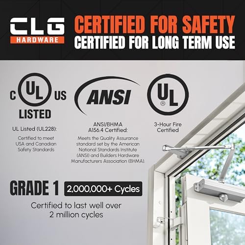 clg hardware medium/heavy duty commercial door closer with showing dimensions
