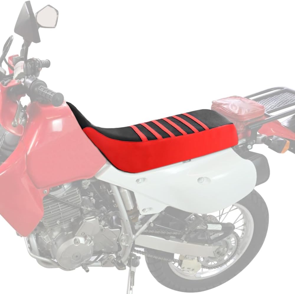 xitomer for XR650L Striped Grip Gripper Seat Cover Compatible with XR650L 1993-2024 Anti-Slip Motorcycle Dirt Bike Seat Cover Gripper Soft Stripe Seat Protection (Red)