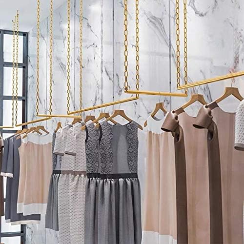creative adjustable height clothing storage chain garment rack, view 9