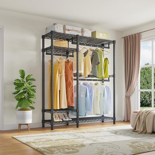 vipek v2 heavy duty clothes rack, portable metal shown in use