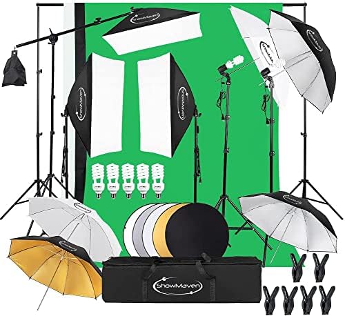 showmaven photography lighting kit, softbox lighting kit with, main product view
