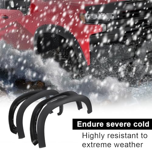 G-PLUS Fender Flares | Compatible with Chevy Silverado 1500 2019-2023 Wheel Flares Not Fit Dually models (Textured Factory Style 4 PCS)