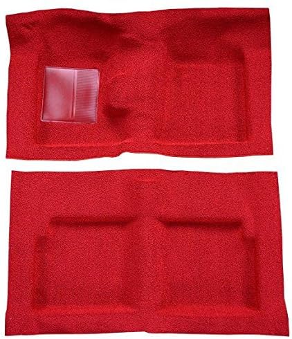 Automotive Carpet Compatible with 1963 to 1965 Mercury Comet, Convertible 4 Speed (615-Red Nylon Loop)