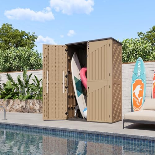 aoxun outdoor storage shed with floor, 64 cu.ft, view 9