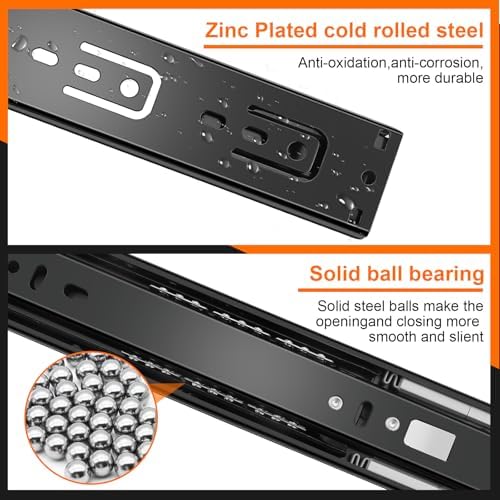 10 inch drawer slides 6 pairs (12pcs) soft on a desk or shelf