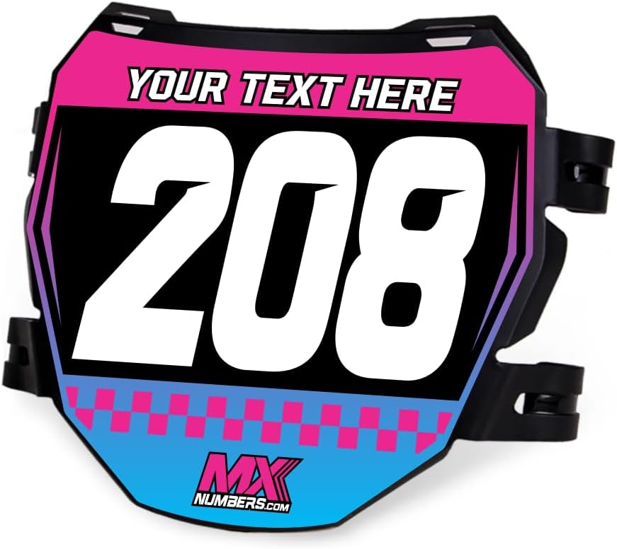 MxNumbers Custom ODI Downhill Plate Decal, Personalized Name Number and Colors, Race Graphics for Mountain and Electric Bikes