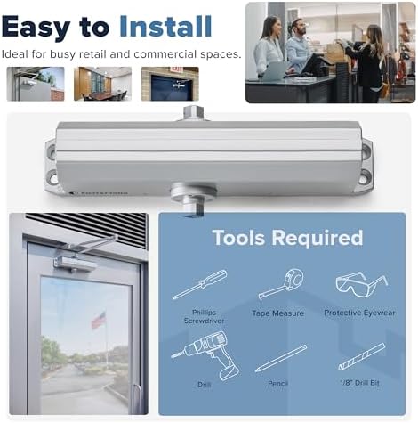 commercial door closer – heavy duty grade 1, front angle view