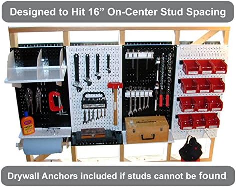 wall control pegboard organizer 4 ft. metal pegboard, view 10