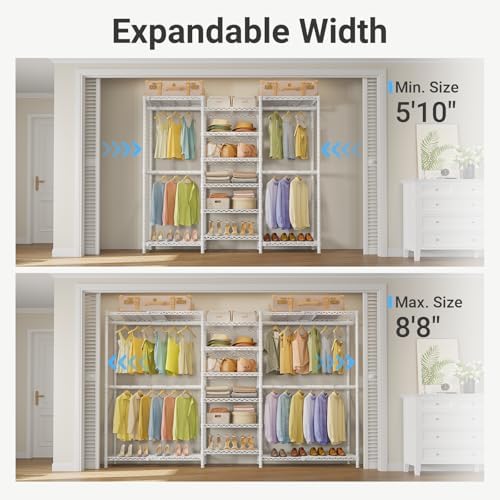 vipek x3 plus large expandable closet rack wardrobe, close-up detail