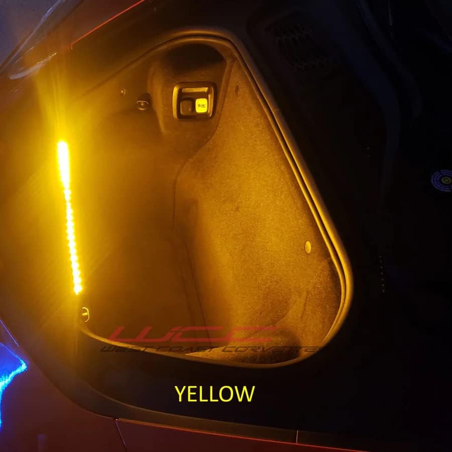 C8 Corvette Front And Rear Trunk LED Lighting Kit - Plug N Play LEDs for 2020-2026 Corvettes (Yellow)