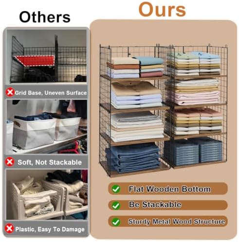 closet organizers and storage, stackable closet shelf organizer, view 9