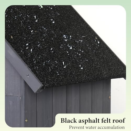 vingli outdoor wooden storage shed, garden shed outside, package contents