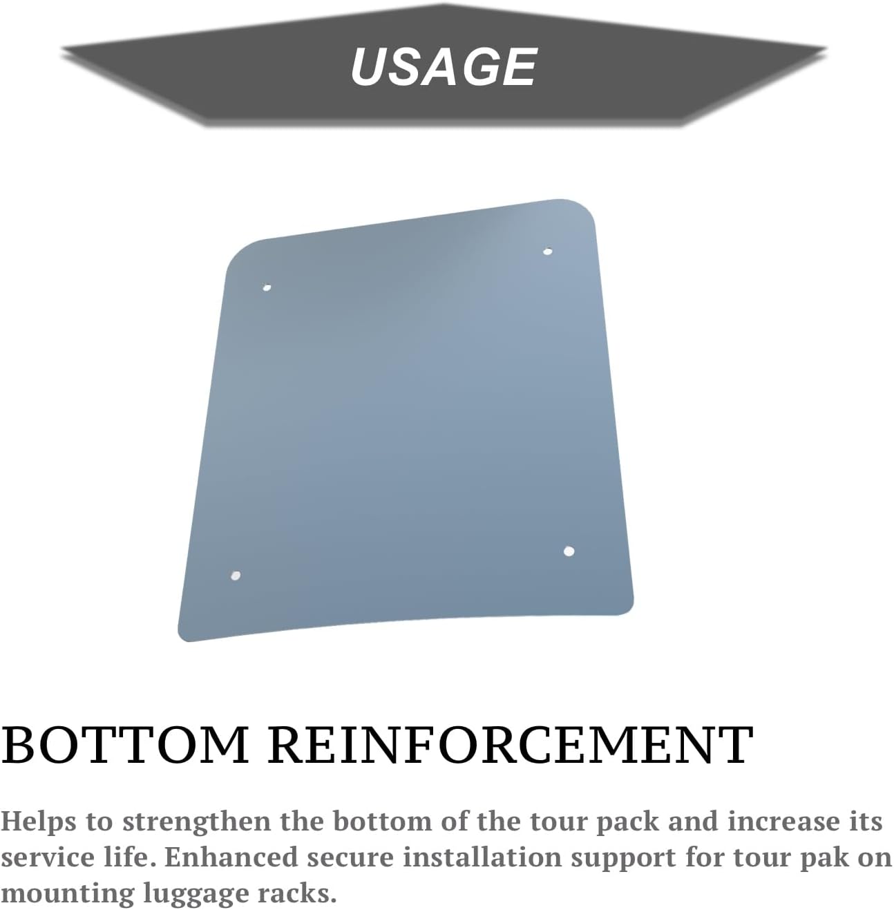Laser Cut Tour Pack Inner Reinforcement Metal Base Plate for Harley Touring Road Glide, Road King, Street Glide, Glide Ultra, Ultra Limited, CVO Limited 2014-2024 Razor Chopped Tour Pak Trunk