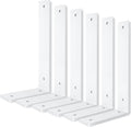 white floating shelf bracket 10 inch, 6 pack, main product view