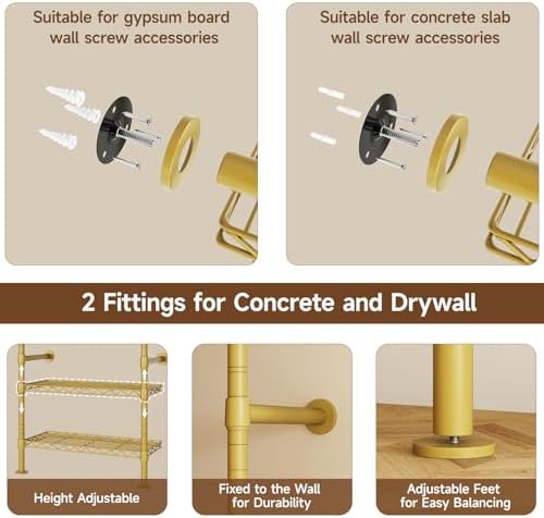 onbrill l2 wall mounted closet system, industrial pipe, package contents