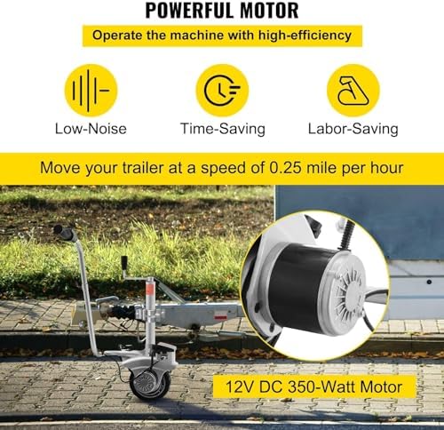 Motorised Wheel Trailer Mover Compact Portable Electric Mover with 350W Motor for Easy Maneuvering of Caravans and Boat Trailers