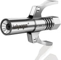 Grease Gun Coupler Grease Gun Tips Grease Fittings, Double Handles, Quick Lock Release, High Pressure 12,000 PSI, 6 Thickened Jaws Grease Coupler, Compatible with All 1/8" NPT Grease Guns