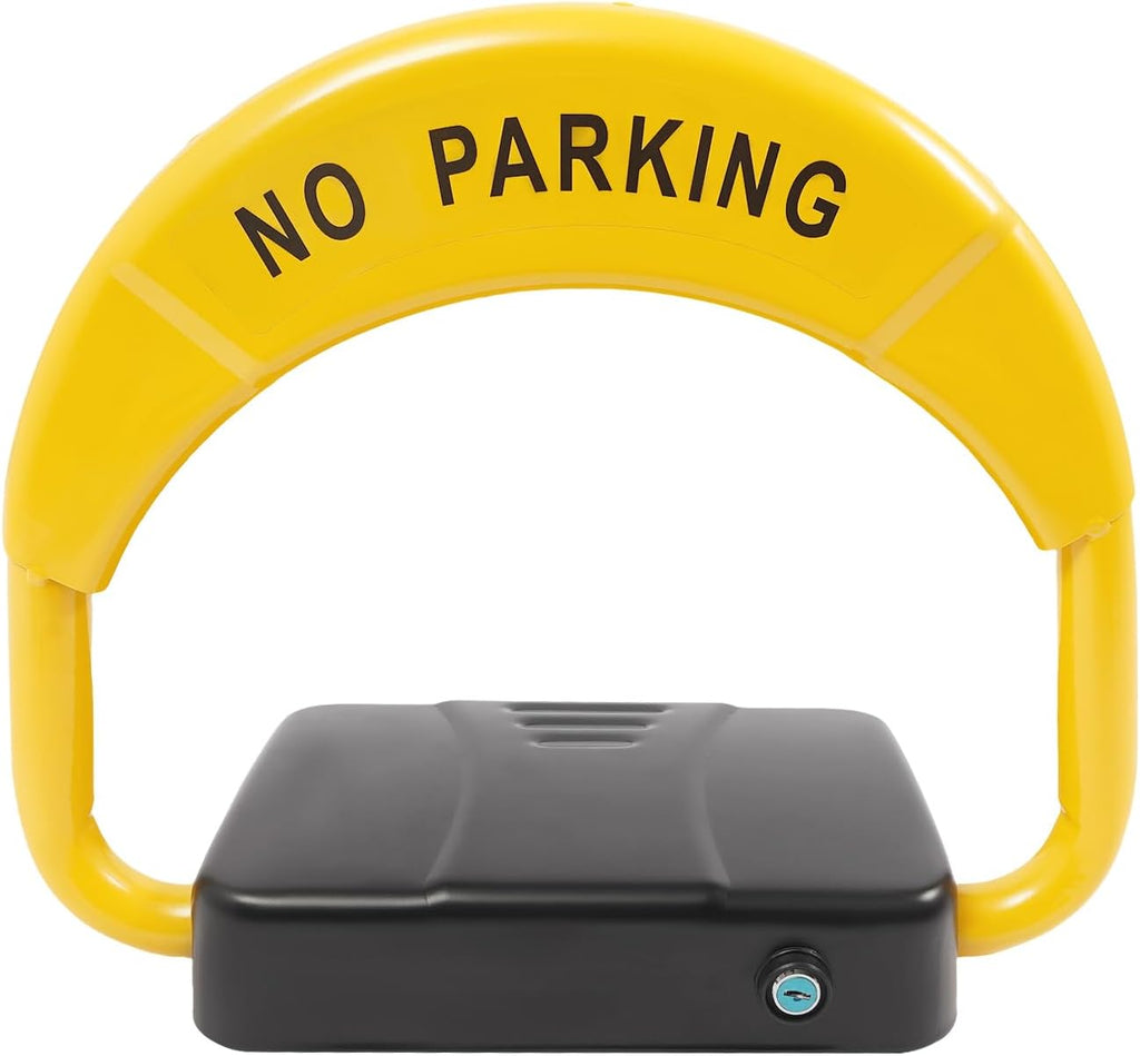 Automatic Remote Control Parking Lock, Folding Parking Barrier with 98ft Wireless Range for Private Car Space, Alloy Steel Waterproof Ground Mount Security Lock for Residential Commercial Use