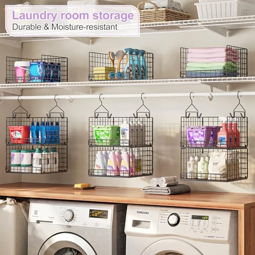 6 tier hanging closet organizers and storage stackable, package contents