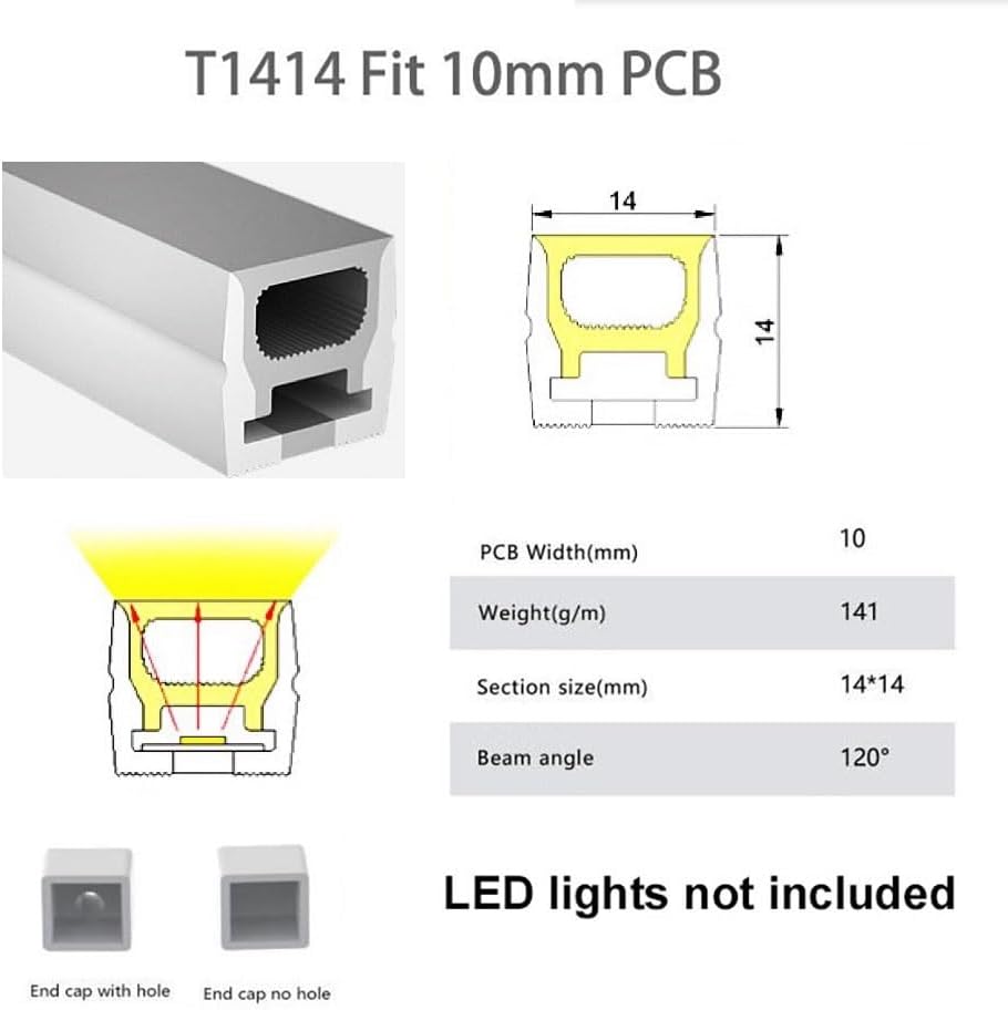 Flexible Neon Silicone Light Tube - Waterproof LED Strip Housing | White,1212-3meters