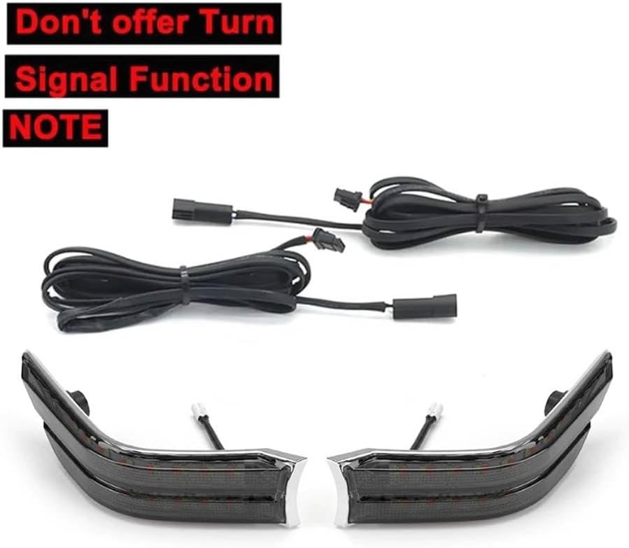 LED Fog Light Side Auxiliary Decorative Cowl Lights Ultra-Bright Seamless Sequential Turn Signal Lamps For Honda Goldwing 1800 GL1800 2018-2025 Motorcycle Accessories(Smoke Grey Lens)