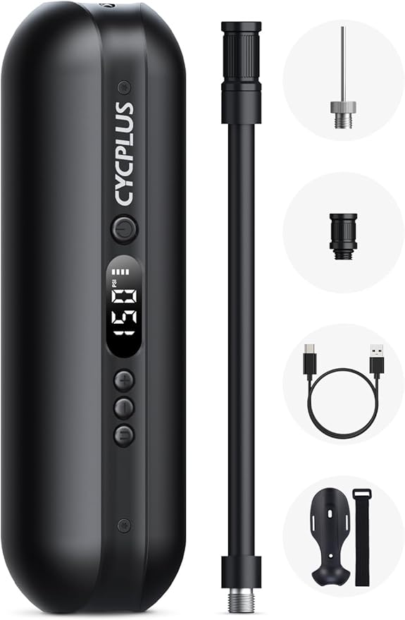 CYCPLUS Electric Air Compressor Portable Bicycle Pump Car Tire Inflator by CYCPLUS