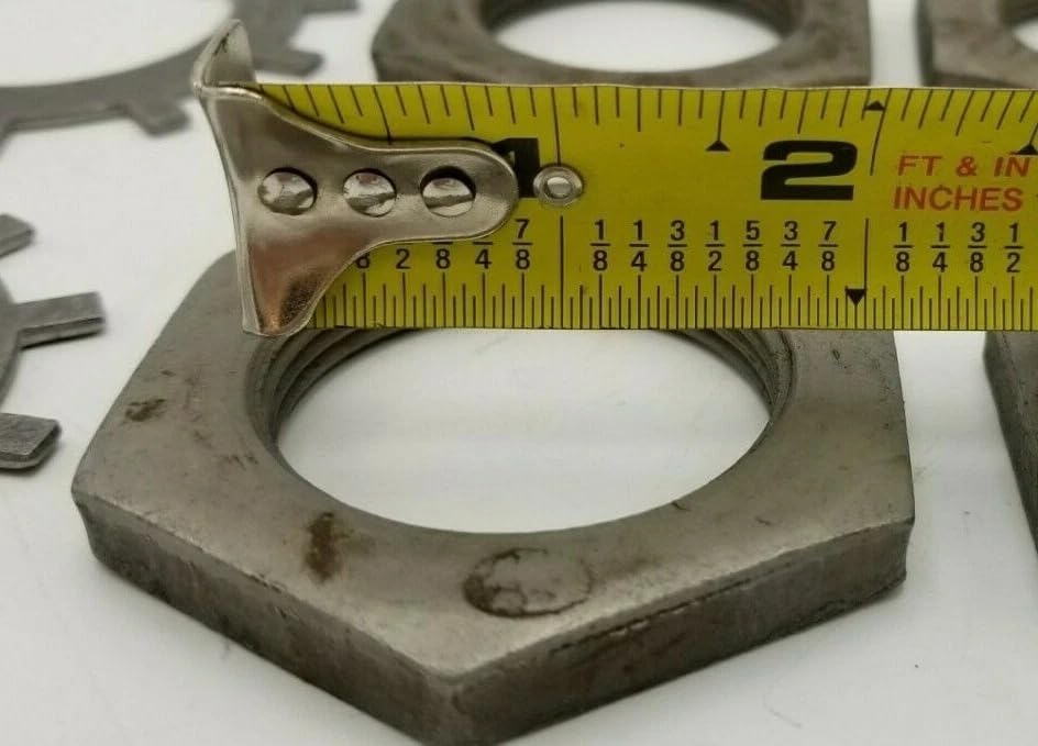 SEK-3-L2 1-3/4" Trailer Spindle Washer Nut Kit Round Spindle Axle 2 Wheel,for 10kHD 12k 13K 15k Heavy-Duty Trailer axles,RV Camper Complete Spindle Nut & Washer One-Axle Set