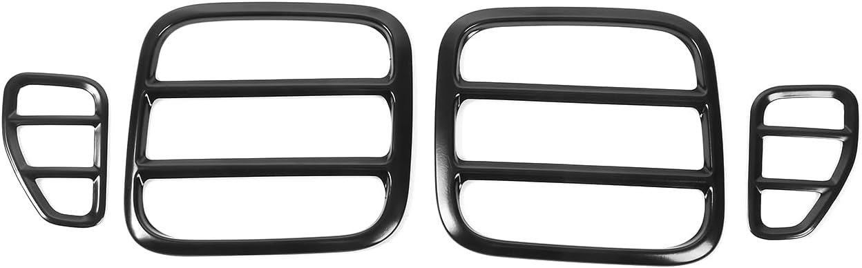 Hoolcar for Renegade Tail Light Cover Black Metal Rear Taillight Lamp Protector Guard Cover Fits for Jeep Renegade 2016 2017 2018 2019 2020 2021
