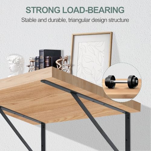 l24 x h 12" black heavy duty shelf, close-up detail