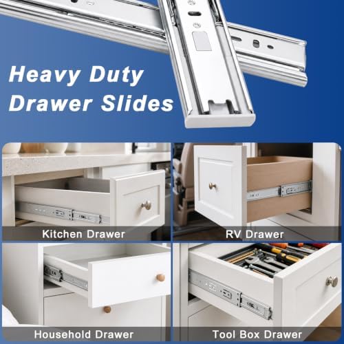 10 inch soft close drawer slides 6 pairs on a desk or shelf
