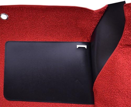 Replacement Auto Carpet Floor Liner - Cut and Sewn Loop - fits 1955-1957 Ford Thunderbird Column Shift (Black)