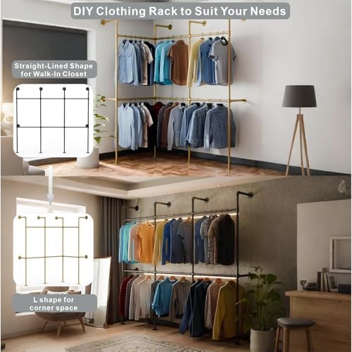 industrial pipe black clothing racks wall mounted, rustic on a desk or shelf