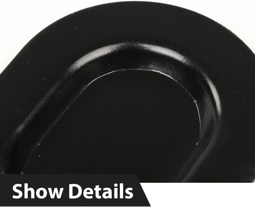 ANDPLAY 4pcs Trunk Floor Pan Drain Plug Plate Set Metal Compatible with A-Body, Chevelle, GTO, 442, GS 1967-1972 Fit A-Body, Chevelle, Lemans, Cutlass, Skylark 1973-1977 Black