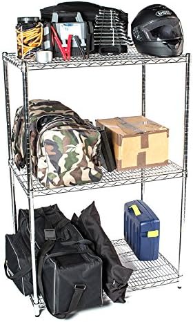 Omega 21" Deep x 42" Wide x 96" High 3 Tier Chrome Starter Shelving Unit - Image 3