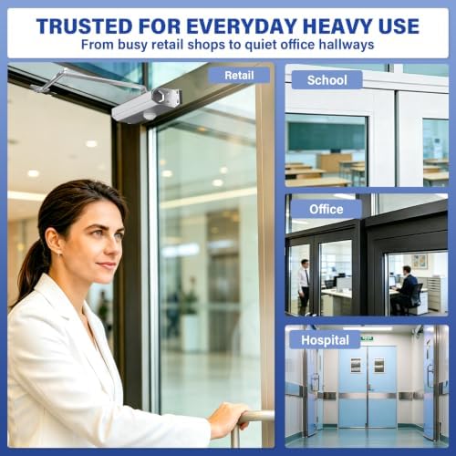 automatic door closer, hydraulic soft close door closer on a desk or shelf