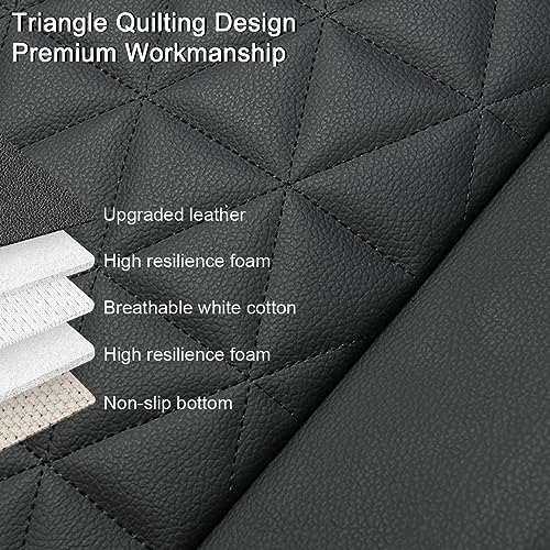 black panther luxury faux leather car seat cover, close-up detail