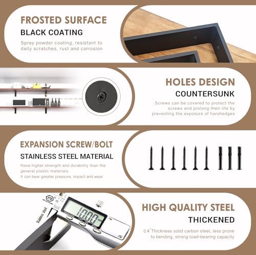 countertop support bracket 16 inch 3 pack countertop, side view